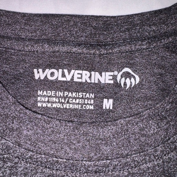 Wolverine NWT Men’s Size M Black Heather Edge Short Sleeve Lightweight Tee Shirt - Picture 4 of 7